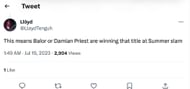 This fan tweeted what he thought would happen at SummerSlam